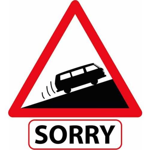 Fuzhen Boutique Decals Exterior Accessories Decal for Slow Vehicle Sorry Funny Car Stickers Occlusion Scratch Bumper Vinyl Wrap