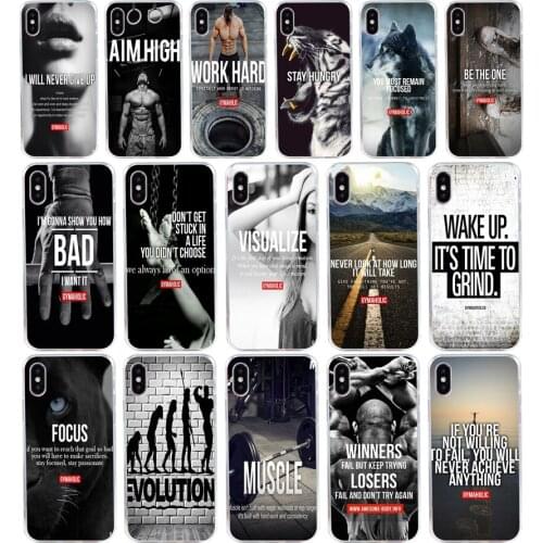 227H Loving Bodybuilding Gym Fitness Soft Silicone Tpu Cover phone Case for iphone 5 5s se X XR XS Max case