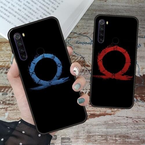 Phone Case For Xiaomi Redmi Note 8 8T 7 7A 9 9S 8A 4 5 Pro Black Cover Etui 3D Hoesjes Art Waterproof Luxury Back God of War