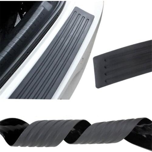Car Trunk Door Sill Plate Rear Bumper Guard Protector Rubber Pad Durable Protective Self-adhesive Car Rear Bumper Protector Set