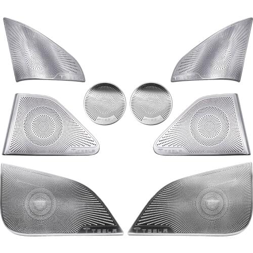 Car tweeter covers Audio Speaker Trim Cover Car Side Door Loudspeaker Stereo Speaker Cover for tesla 3 model