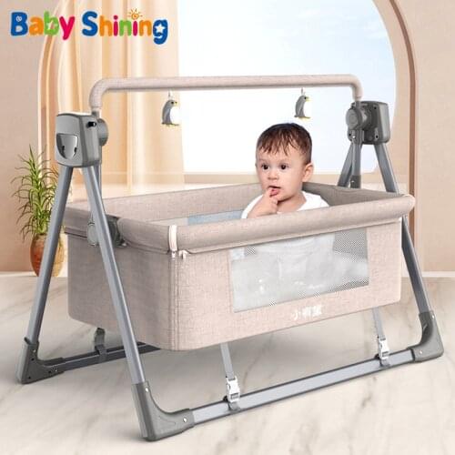 NewbornBaby Multifunctional Electric Cradle Rocking Bed Rocking Chair Newborn Smart Coax Baby Soothing Artifact Sleeping Basket