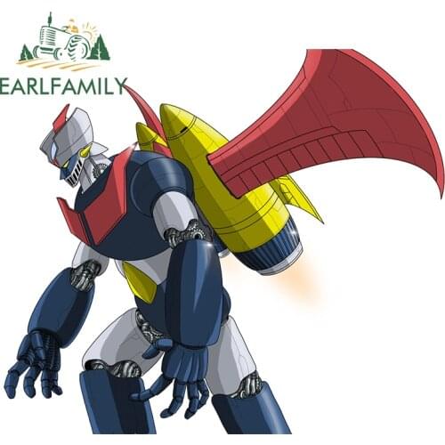 EARLFAMILY 13cm x 11.3cm for Mazinger Z Waterproof Car Stickers Motorcycle Graffiti Decal Occlusion Scratch Car Door Protector