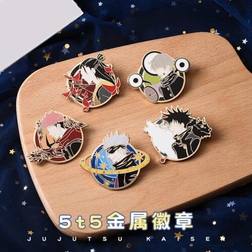 New Anime Jujutsu Kaisen Gojou Satoru Starry Sky Badge Button Brooch Pins Toy Collection Cartoon Decor Cosplay Xmas Gifts