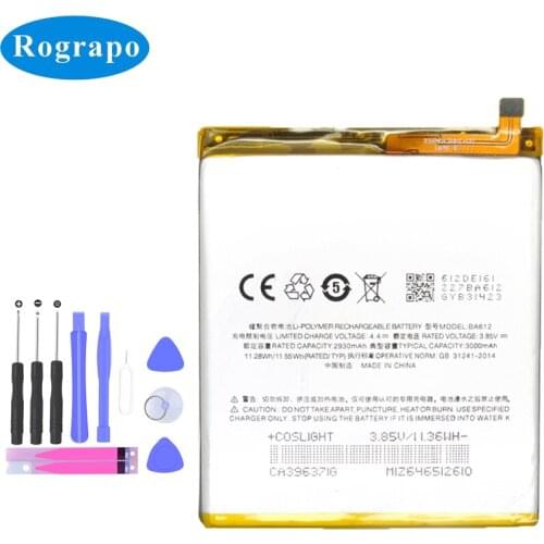 New 3000mAh BA612 Replacement Battery For Meizu 5S M5S M612Q M612M Original Cell Mobile SmartPhone Accumulator