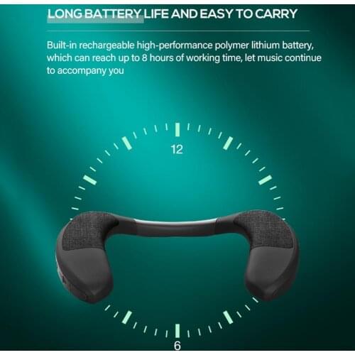 New Hot Wireless Neckband Speaker Wearable Surround Sound Bluetooth Neck Speaker With Bass HD Voice Button For Game TV Hiking