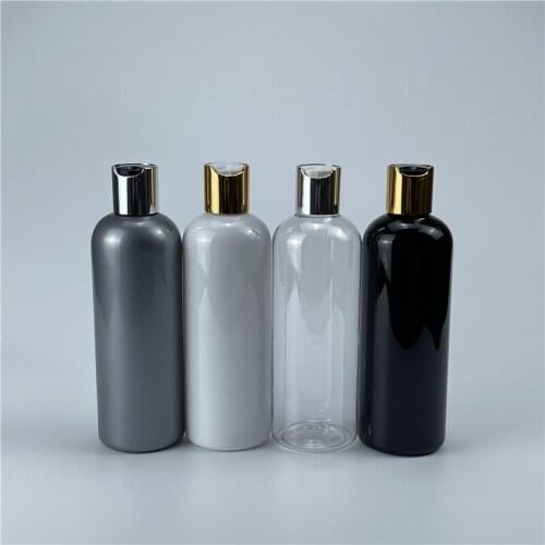 BEAUTY MISSION 20 X 300ML Disc Top Cap White Bottle Empty Plastic PET Lotion Bottle Travel Size Plastic Bottles For Shampoo