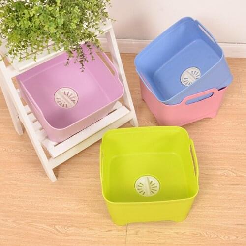 Plastic Sink Colorful And Removable Thickened Household Fruit Washing And Draining Basket Sundries Storage Basket
