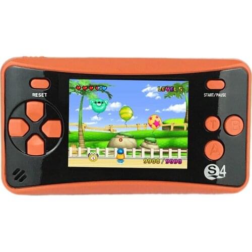 Portable Handheld Game Console for Children, Arcade System Game Consoles Video Game Player Great Birthday Gift Orange