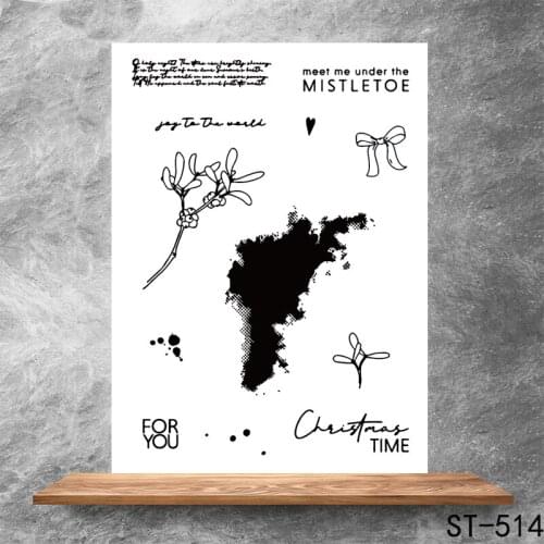 Meet me under the mistletoe Transparent Clear Stamps DIY Scrapbooking Album Card Making DIY Decoration Making Embossing Stencil