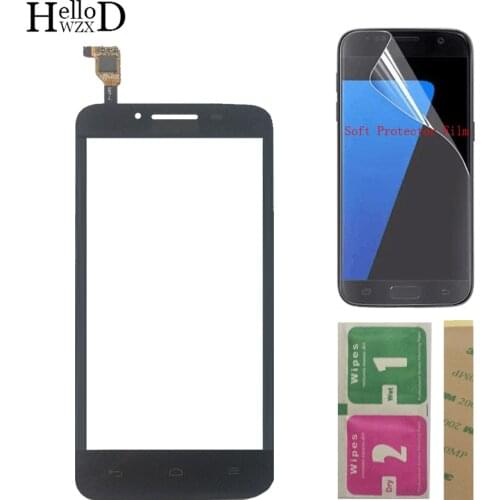 4.5'' Mobile Touch Screen TouchScreen For Huawei Ascend Y511 Touch Front Glass Digitizer Panel Lens Sensor + Protector Film