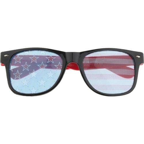 Funny American Flag Pattern Sunglasses Red Green Triangle Glasses Party Photo Props