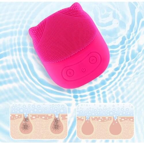 USB Sonic Silicone Power Facial Cleansing instrument Cleanser Waterproof Vibration Massage Deep Face Cleaning Skin Care Device