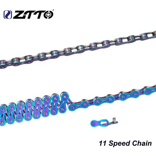 ZTTO 11Speed SLR Chain 11s EL Colorful chain Road Bicycle ultralight Durable missing link Rainbow for parts K7 MTB Mountain Bike