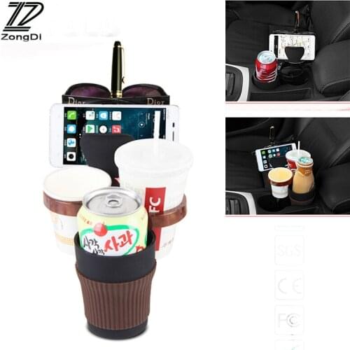 ZD For Audi A4 B7 B5 A6 C6 Q5 Honda Civic 2006-2011 Fit Accord CRV Car Coin Drink Mobile Phone Card Multifunctional Storage Cup
