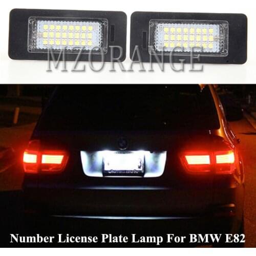 No Error 1 Pair LED License Plate Light Number License Plate Lamp For BMW E82 E88 E90 E90N E91 E92 E93 M3 E46 CSL E39 E60 E60N