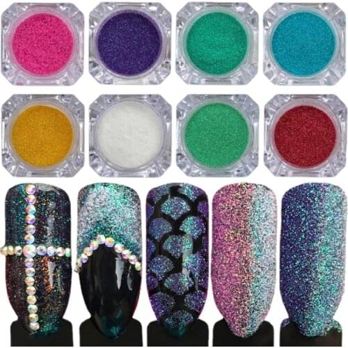 1Pc Nail Art Fine Sugar Powder Candy Pigment Dust Shimmer Magic Diamond Nail Art Powder For Nail Art Decoration Manicure