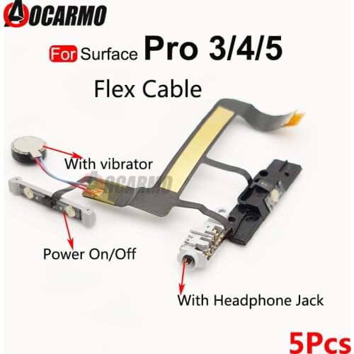 5Pcs For Microsoft Surface Pro3 Pro4 Pro5 Pro 3 4 5 6 7 Power On/Off Volume Up/Down Flex Cable