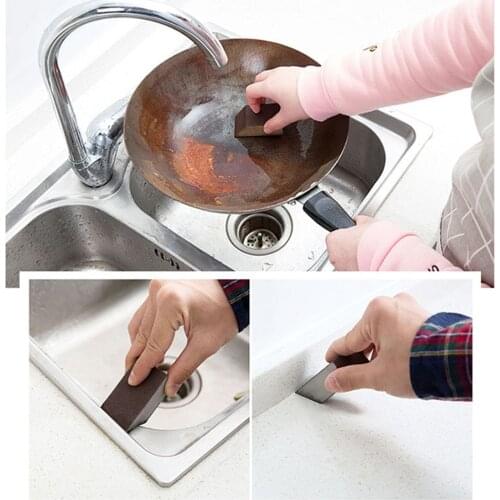 5PCs New Magic Brush Alumina Emery Sponge Brush Rust Dirt Stains Clean Brush Bowl Wash Pot Home Kitchen Cleaning Brush