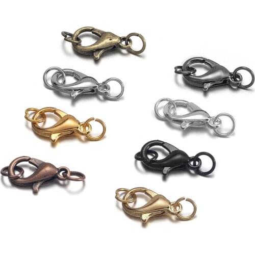 50pcs/water Drop Lobster Buckle Strap Ring Multi-jewelry Making Necklace Bracelet Chain Supplies Accessories Jewelry Findings C