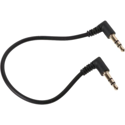 90 Degree Right Angled 3.5mm Jack Male To Male Stereo Cable For Car AUX 20CB