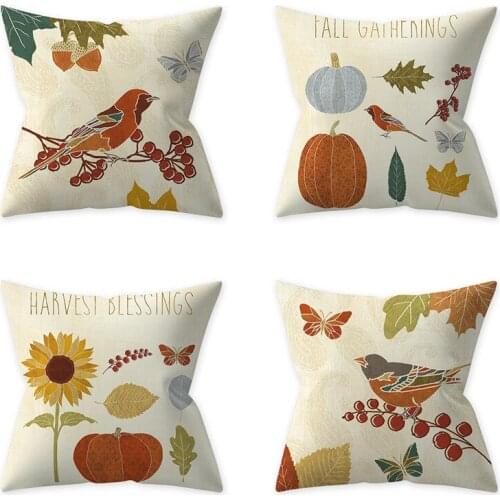 Flowers and Birds Cushion Cover Throw Pillow Case for Home Chair Sofa Decoration Square Pillowcases