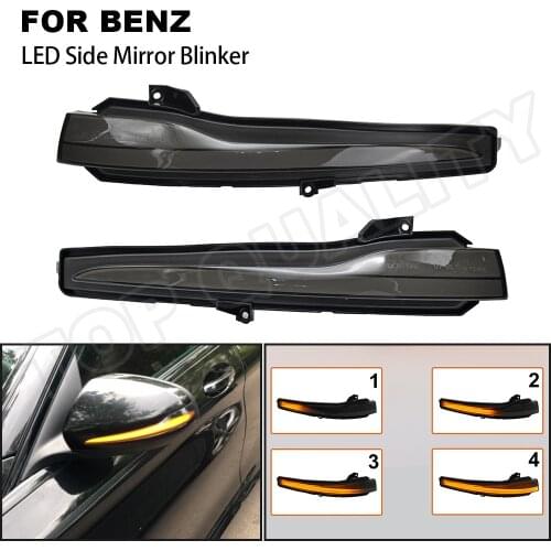 For Mercedes-Benz W205 W222 C217 W213 W221 C238 X253 C253 Dynamic LED Turn Signal Light Sequential Side Mirror Arrow Blinker