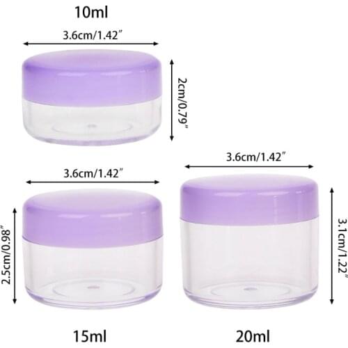Travel Cosmetic Empty Jar Pot Cream Balm Eyeshadow Makeup Container Bottle Box