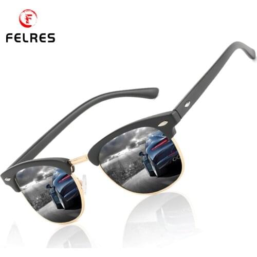 FELRES Sport Polarized Square Sunglasses For Men Women Outdoor Driving Cycling Fishing UV400 Glasses New Design 3016