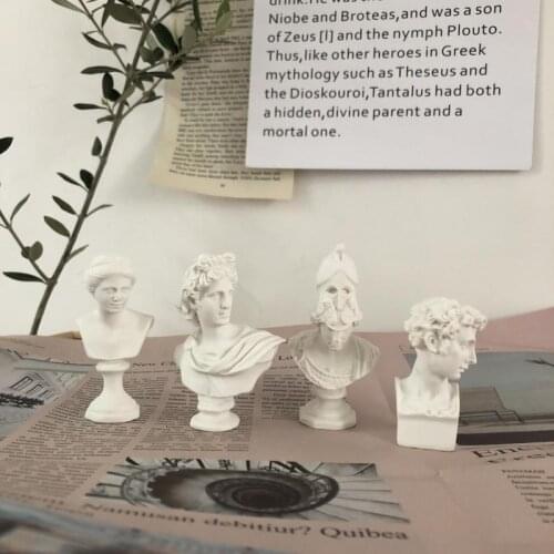 David Head Portraits Greek Mythology Figurine Mini Plaster Bust Statue Gypsum Drawing Practice Crafts Famous Sculpture Nordic