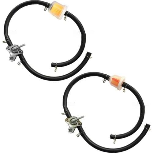 Fuel Petrol Inline Filter Gasoline Oil Filter with Hose Pipe with Clips for Car Scooter Motorcycle Bike ATV Kart