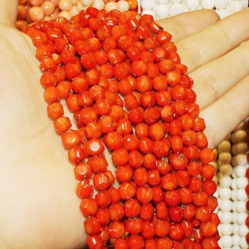Exquisite natural coral beads Natural coral lantern-shaped loose beads For jewelry making DIY necklace bracelet accessories