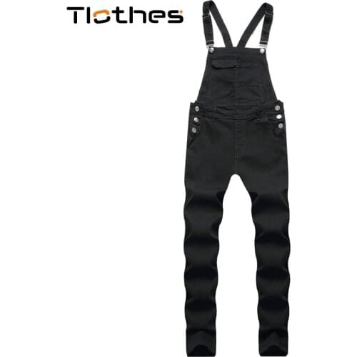 Bib Overalls Mens Jeans Overalls Denim Dungaree Men Jumpsuits Cargo Work Pants Trousers Mens Casual Safari Moto Biker Pants