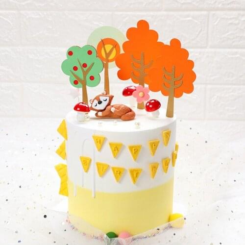 Forest Department Birthday Party Cute Gifts Small Tree Forest Tree Cake Wedding Birthday Party Cake Hat Decoration