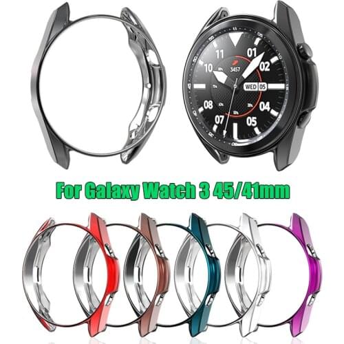 Soft Silicone Case For Samsung Galaxy Watch 3 Cover 41mm 45mm Protector Bumper Watch3 Shell Black Transparent Smart Accessories