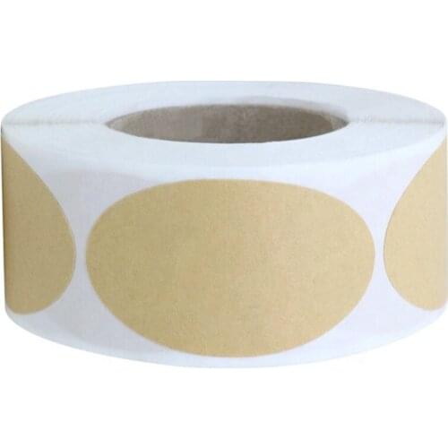 250 pcs roll Oval Blank Stickers Handwritten convenience stickers Sealing cowhide Label for Kitchen classification diy Gift Tags