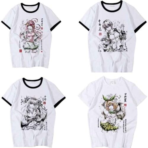 New The Quintessential Quintuplets Nakano Ichika Miku Yotsuba Nino T-shirt cosplay Ink painting T shirt Fashion Men Women Tees