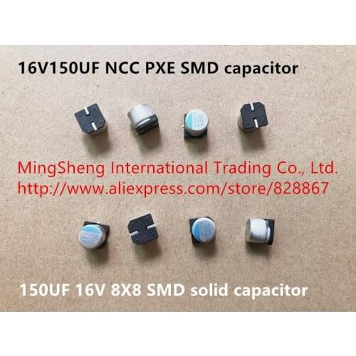 Original new 100% 16V150UF 150UF 16V PXE SMD 8X8 solid capacitor (Inductor)