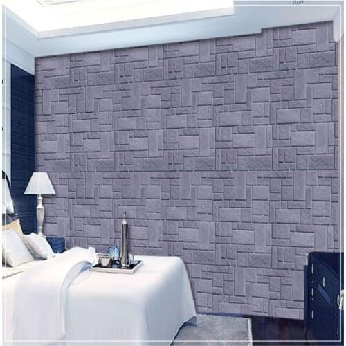 Drop Shipping Photo Wallpaper Retro Custom Mural Imitation Brick Pattern Black Gray Wallpaper 3d Stereo Sofa TV Background Mural