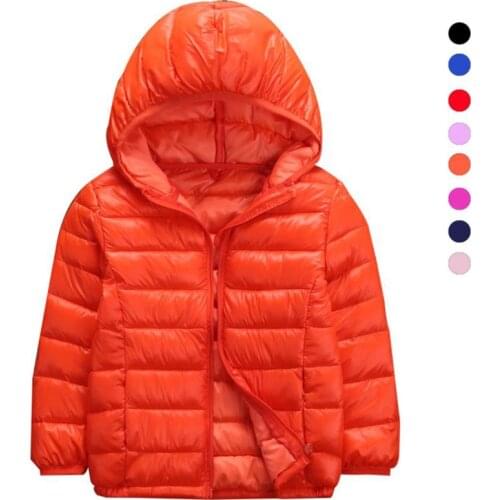 Hot Autumn Winter Hooded Children Down Jackets For Girls Candy Color Warm Kids Down Coats For Boys 3-14 Years Outerwear Clothes