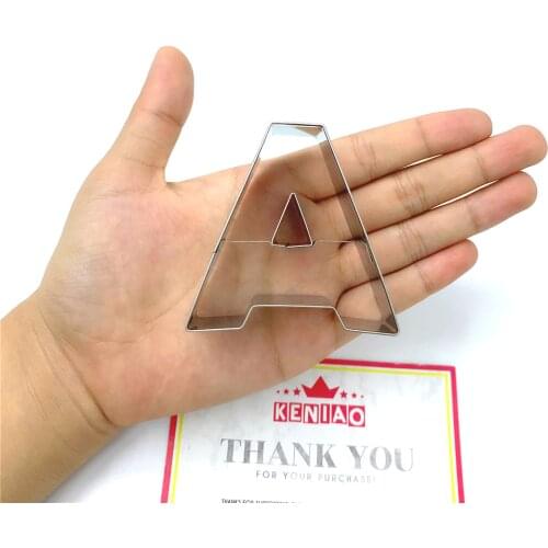KENIAO Letter A of Alphabe Cookie Cutter for Birthday Party - 6.3 x 6.1 CM - Biscuit / Fondant / Pastry Cutter - Stainless Steel