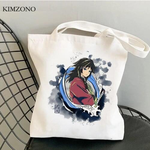 Demon Slayer Kimetsu No Yaiba shopping bag jute bag bolsa cotton recycle bag reusable bag reusable jute woven foldable custom
