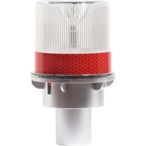 LED Solar Warning Light Solar Energy Charging Road Block Lamp Flashing Circular Waterproof Rainproof Lighting Controlled Traffic