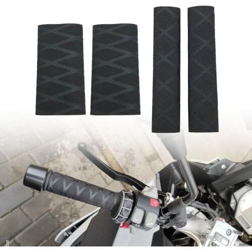 1 pair Motorcycle Handle Heat Shrinkable Grip Cover Rubber Grips Handlebar Glove Slip On Anti Vibration For BMW HONDA Suzuki