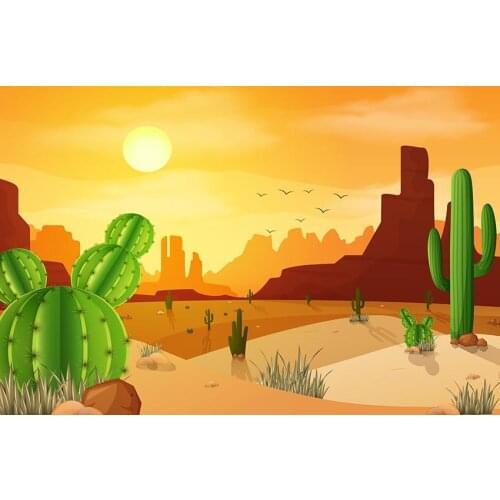 Desert cartoon photo backgrounds fotografia vinyl kid photo-shot backdrop for photographer studio accessories fotografia lv-1855