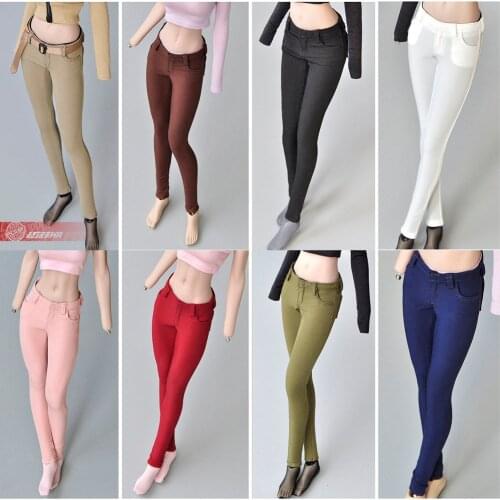 In Stock 1/6 Scale Female Figure Accessory Slim fit Stretch Trend Pencil Pants Trousers Model for 12'' Action Figure Body