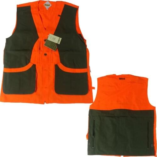 Vest top sleeveless high visibilita' orange boar hunting safety padded