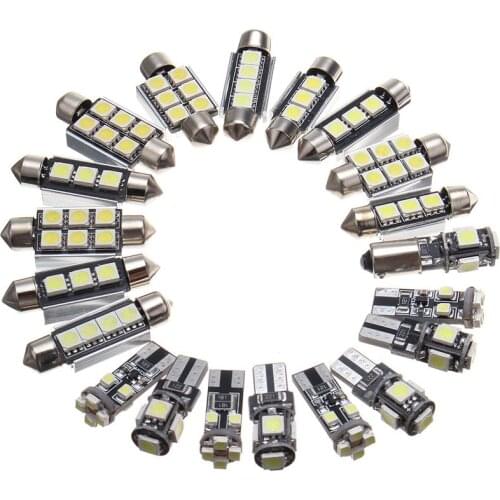 20pcs car LED light decoding reading light license plate light combination Mercedes/Benz C W204 (2008-2015) 12V