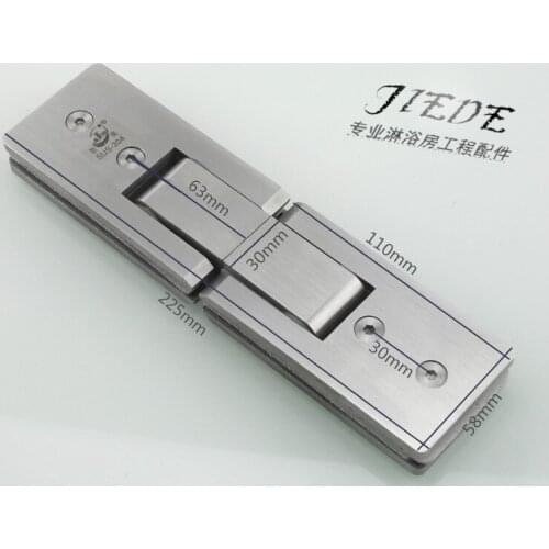 304 Stainless steel bathroom clip lengthened 180 degree buffer kitchen and shower room glass door hinge glass clip good