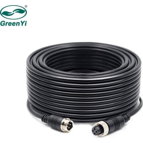 GreenYi 4 Pin Aviation Extension Video Cable 3M 5M 10M 15M 20M for Truck Bus Monitor Camera Connection